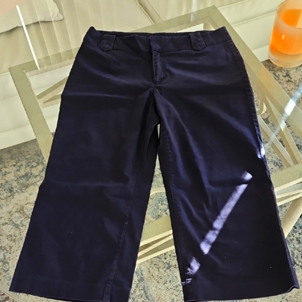 ADRIENNE VITTADINI Navy Blue Wide-Leg Pants